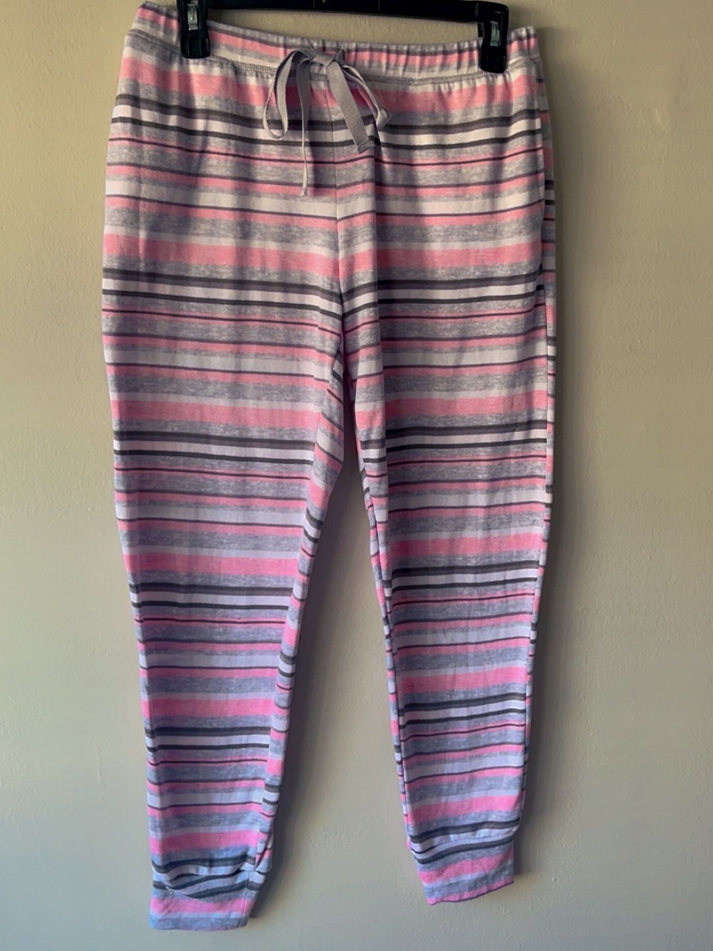 Pj Couture Pink and Gray Striped Kids Pajama Bottoms